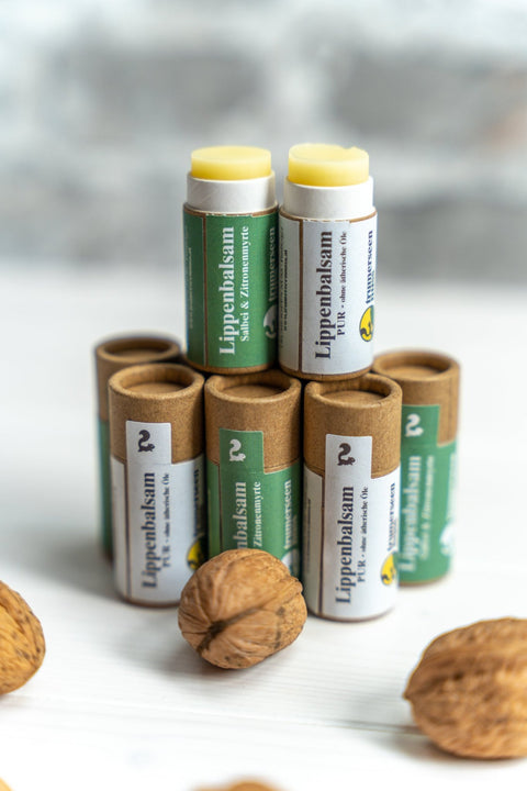 Lippenbalsam - PUR - ohne ätherische Öle - Trumerseen Nuss